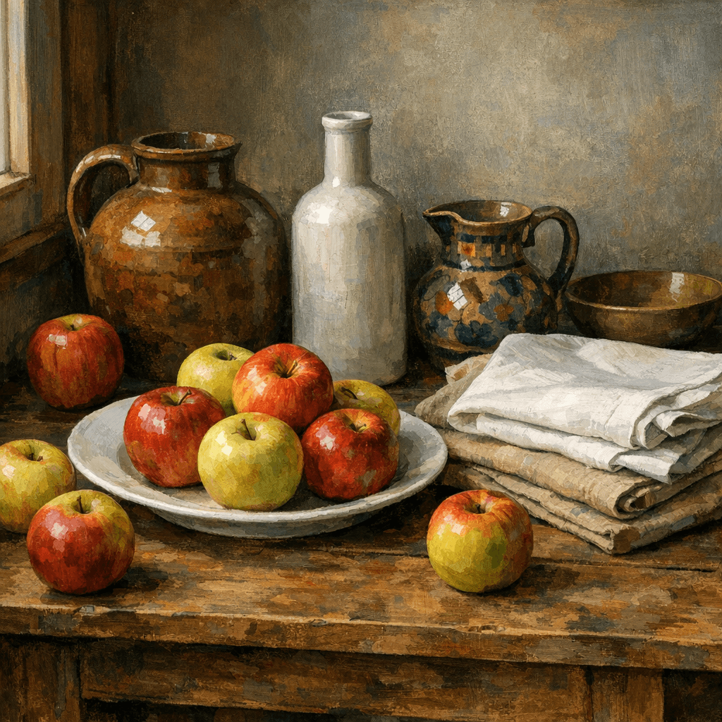 Still life of apples