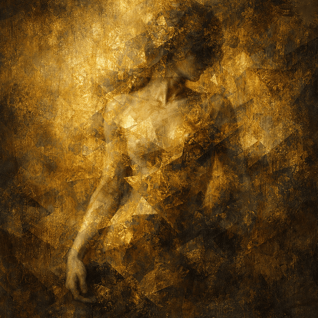 Ethereal Form in Golden Haze