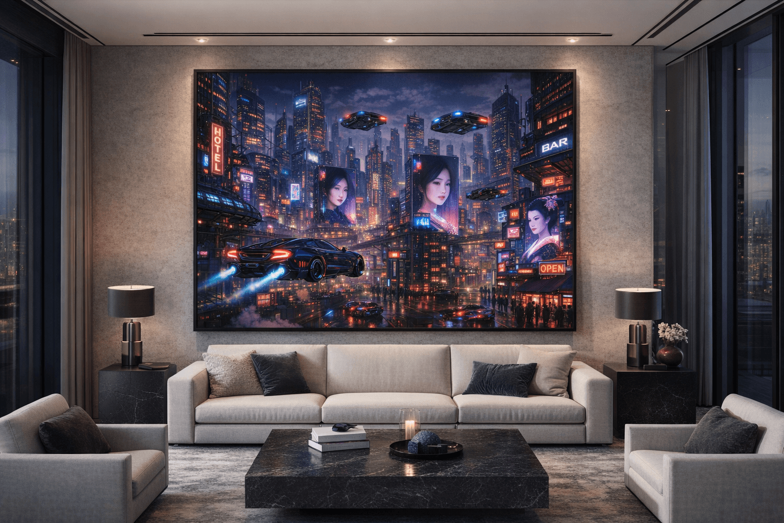 Neon Dreams of a Futuristic Metropolis