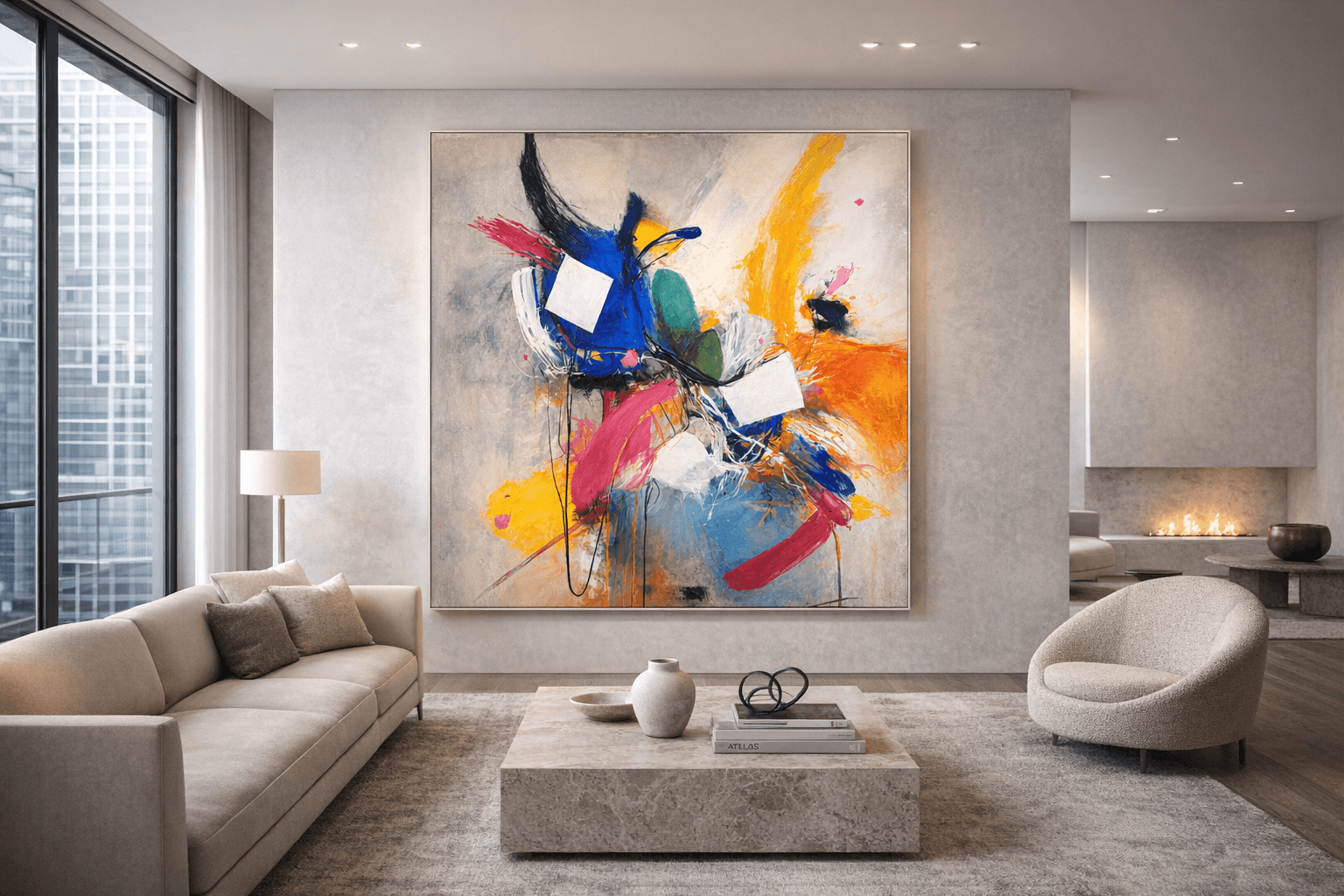 Dynamic Burst of Color and Form