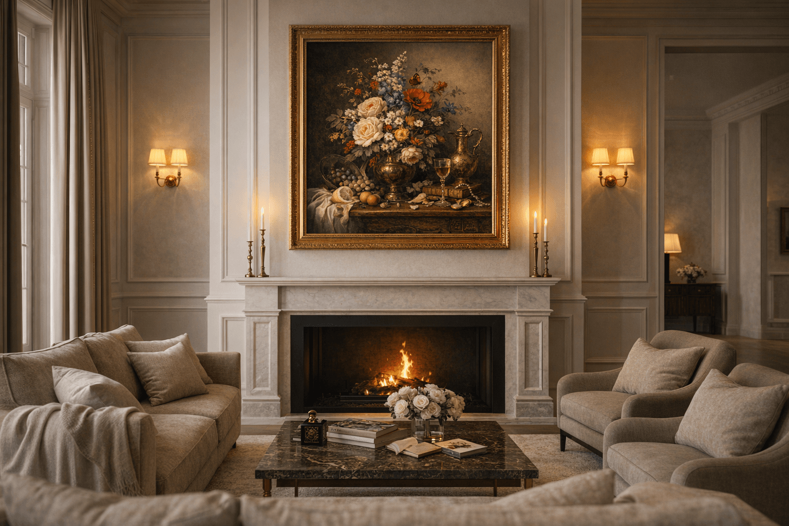 Floral Harmony with Still Life Elegance