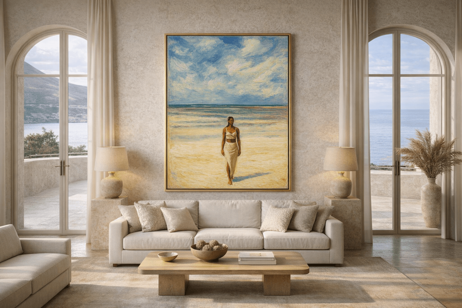 Solitary Walk on the Shore