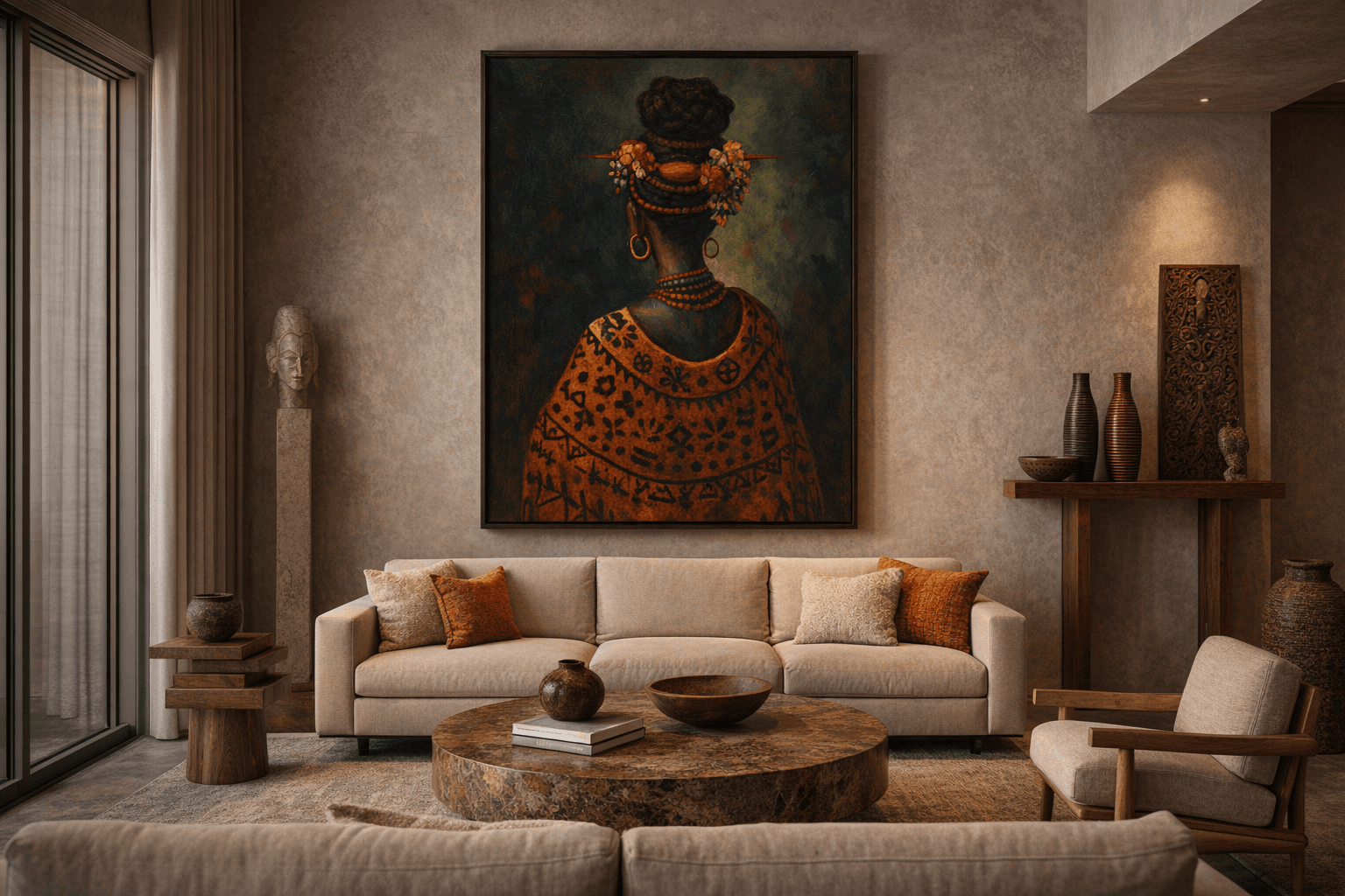 Regal Woman in Traditional Attire