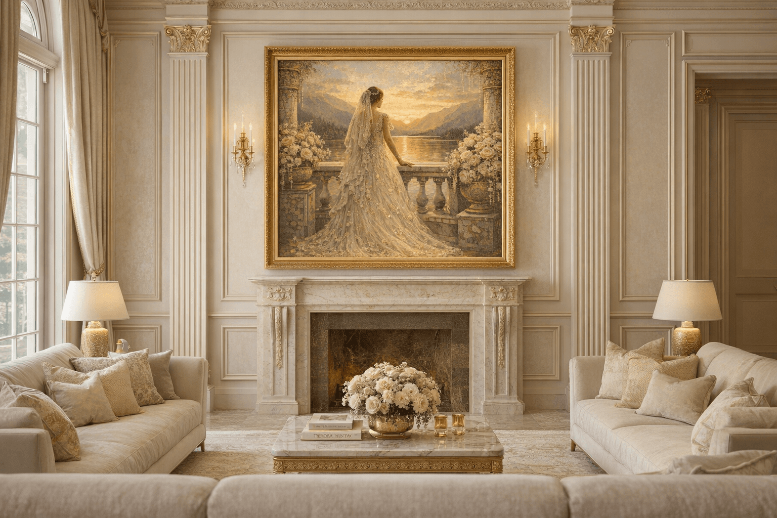 Bride at Golden Hour Balcony