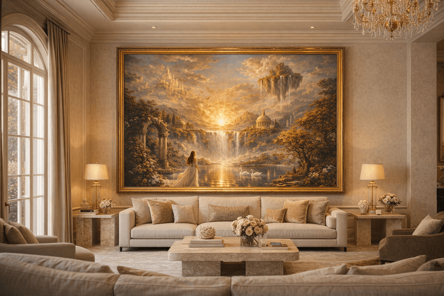 Ethereal Dawn Over Enchanted Realms