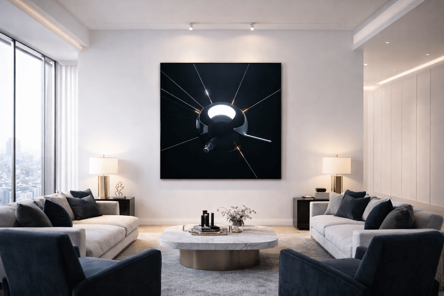 Chrome Sphere Warping Geometric Space