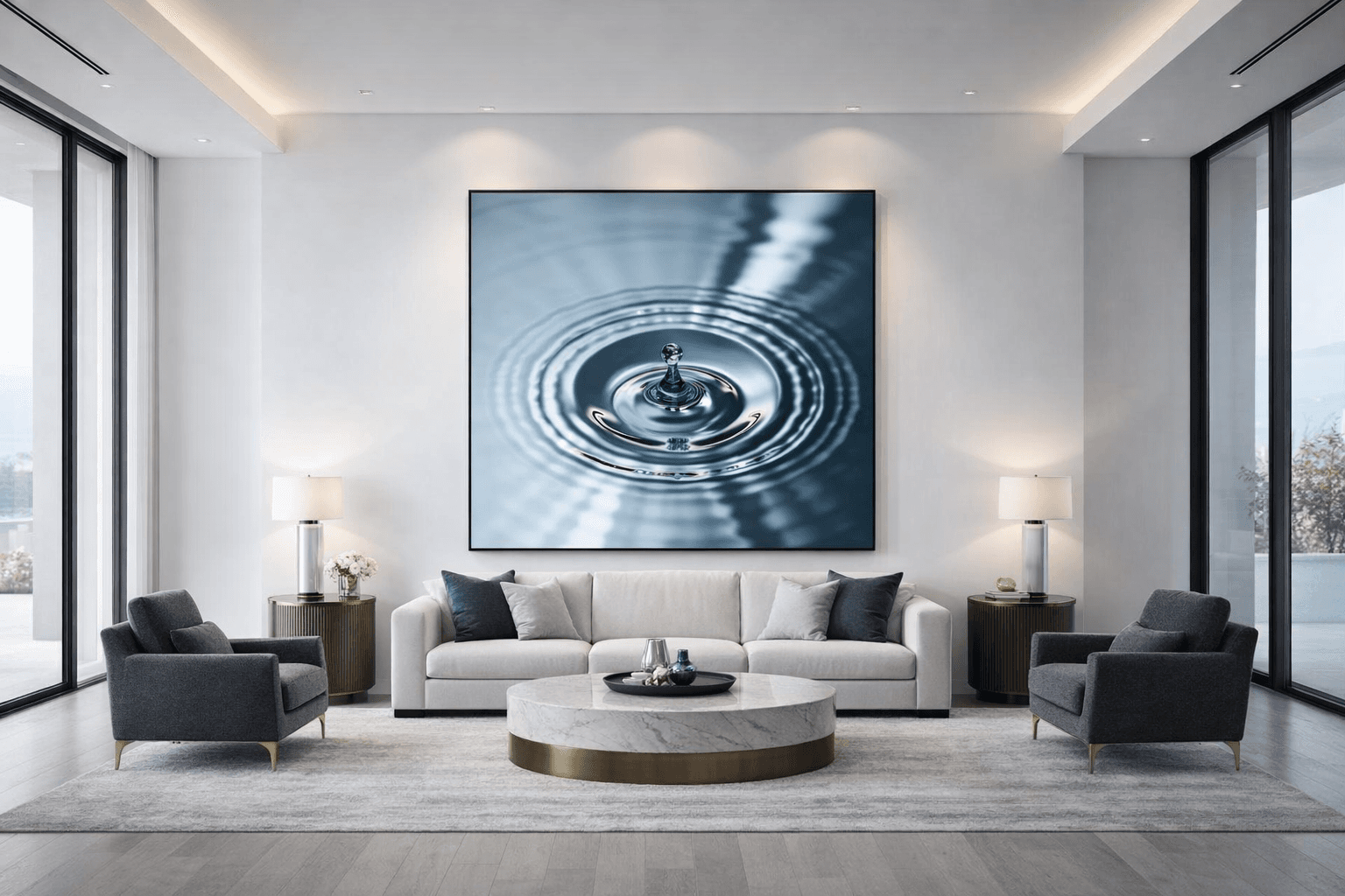 Chrome Impact Ripples